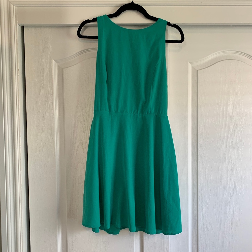 Teal Dress with Detailed Back